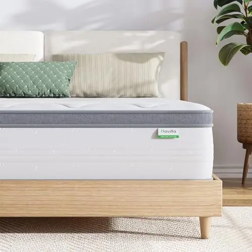 Novilla hybrid twin mattress with pocket springs for motion isolation