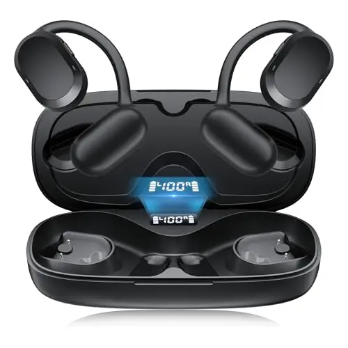 TTQ open ear headphones with earhooks for running and workout