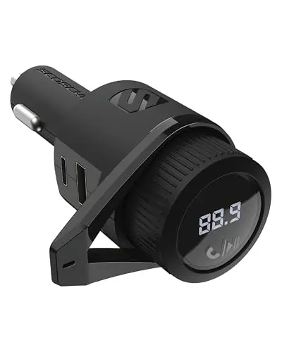 Scosche Bluetooth FM transmitter with USB-C and USB-A ports