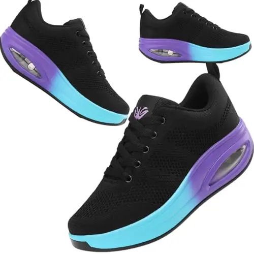 Roltte women's walking shoes with air cushion and sock-like fit