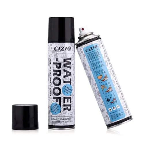 COZGO shoe protector spray showing waterproof demonstration