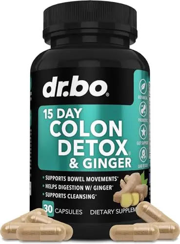 DR. BO colon cleanse with ginger capsules bottle