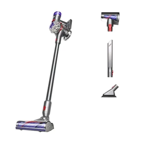 Dyson V8 Plus cordless vacuum in silver/nickel