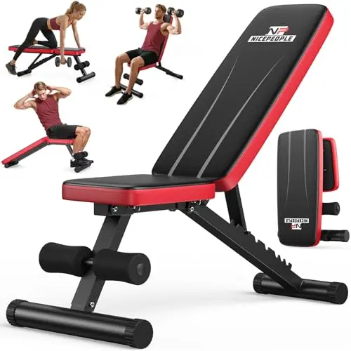 NICEPEOPLE foldable weight bench for small spaces