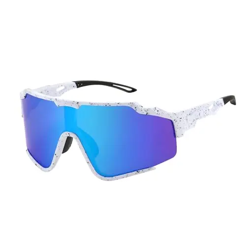 FEISEDY polarized sports sunglasses with wraparound design