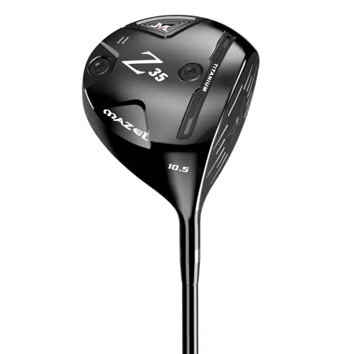 MAZEL Titanium Golf Driver with black head and graphite shaft