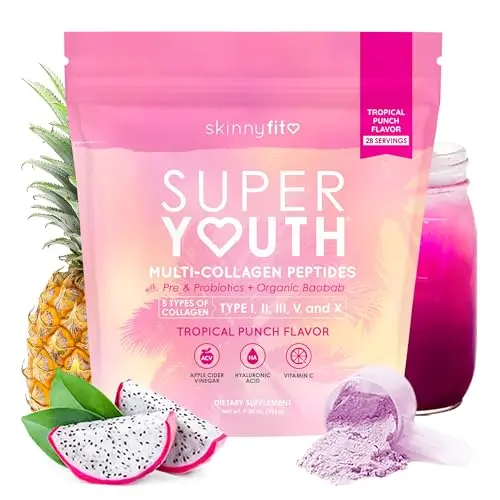 SkinnyFit Super Youth collagen powder bottle