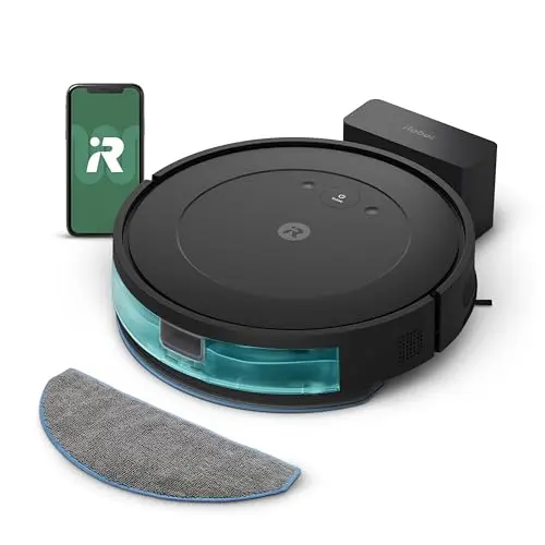 iRobot Roomba robot vacuum and mop combo on hardwood floor