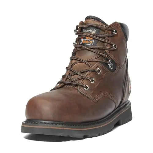 Timberland PRO Pit Boss steel toe work boot showing comfort suspension system