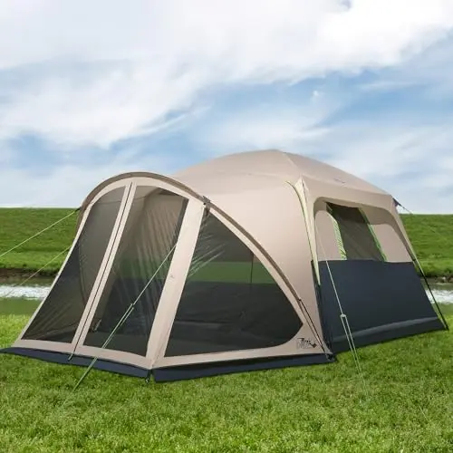 DMH OUTDOORS 6 person camping tent with screened-in porch area