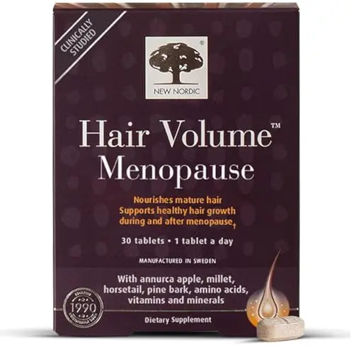 New Nordic Hair Volume Menopause supplement tablets