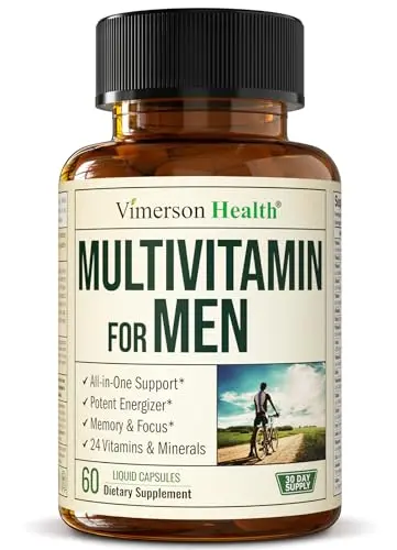 Vimerson Health multivitamin for men liquid capsules bottle