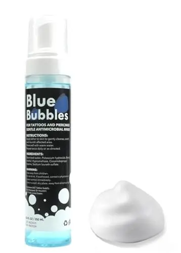 DGT Blue Bubbles foaming tattoo soap for sensitive skin