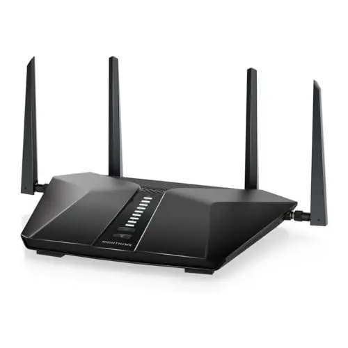 NETGEAR Nighthawk AX5400 WiFi 6 router with multiple Ethernet ports