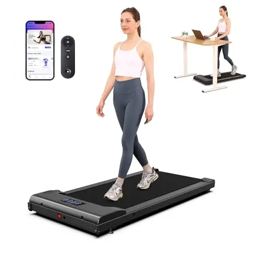 LICHICO charcoal black under desk treadmill with remote control