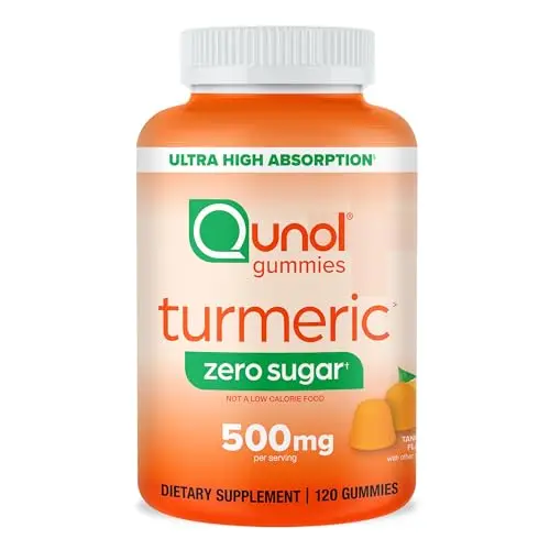 Qunol zero sugar turmeric gummies for joint support and inflammation relief