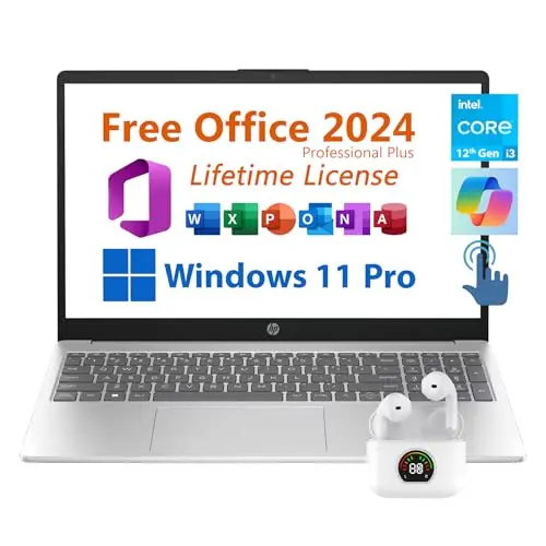 HP 15.6 inch business laptop with Microsoft Office