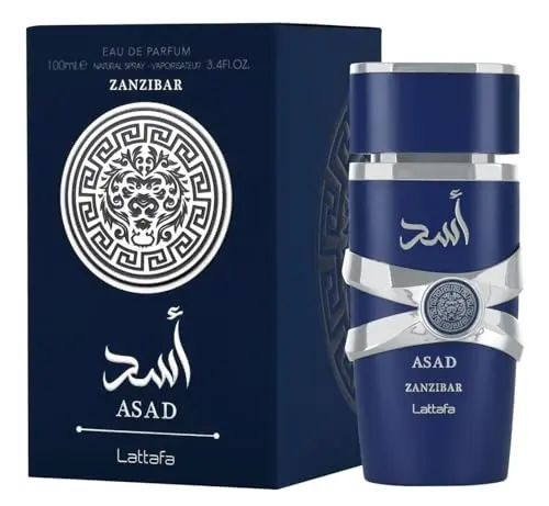 Lattafa Asad Zanzibar men's perfume bottle