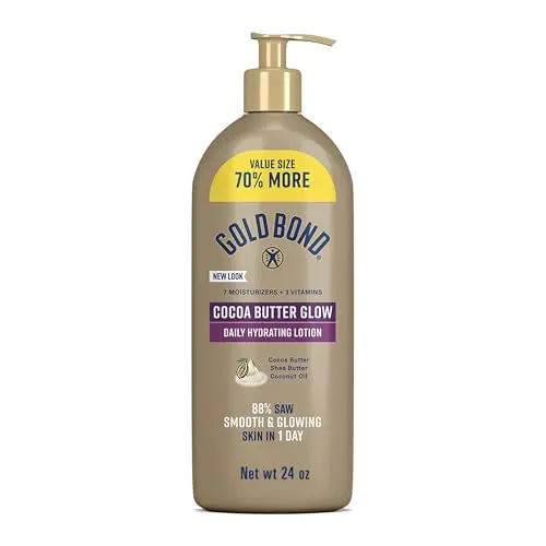 Gold Bond Cocoa Butter Glow Body Lotion bottle