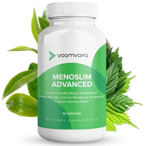 VoomVaya MenoSlim Advanced menopause weight loss supplement bottle
