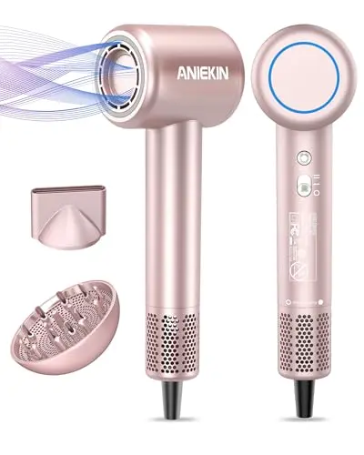 ANIEKIN ionic hair dryer with diffuser for curly hair types