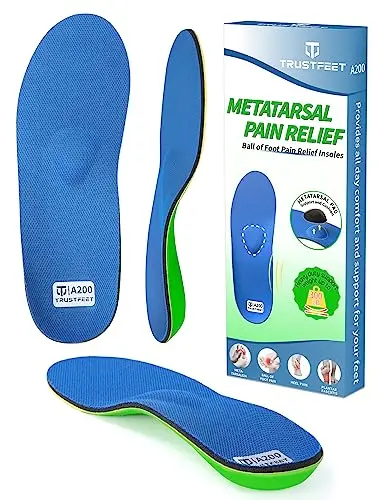 Trustfeet heavy duty support insoles for metatarsal pain and high arches