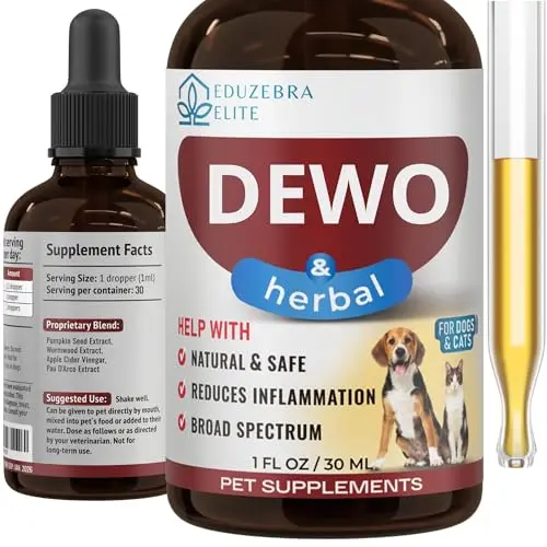 EDUZEBRA natural herbal dewormer drops for cats and dogs