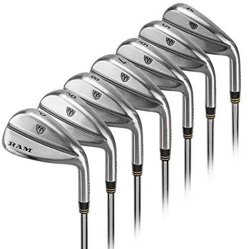 Ram Golf FX77 golf irons in silver finish