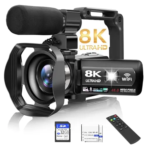 MURAUX 8K video camera with rotatable touch screen