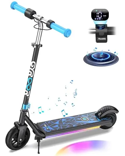 Gyroor H30 Max kids electric scooter with LED lights and digital display