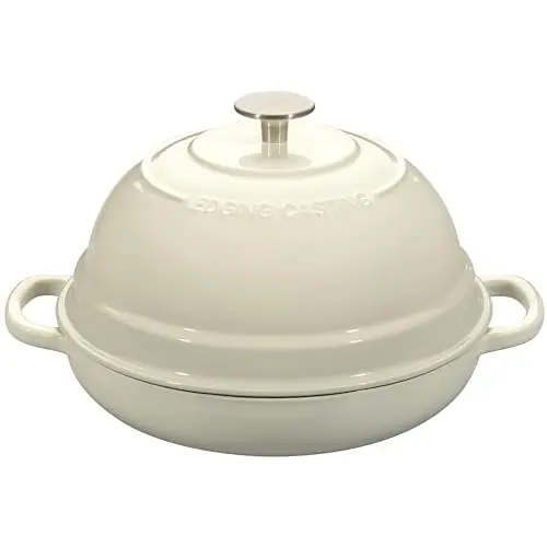 EDGING CASTING white enameled cast iron bread oven for sourdough