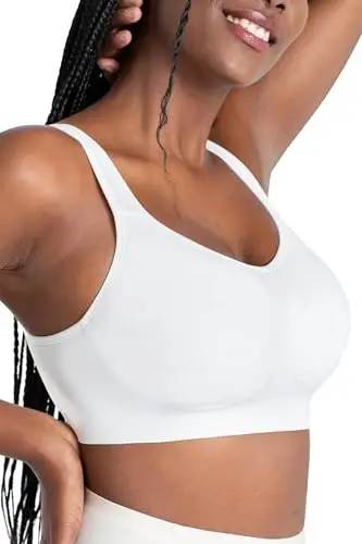 SHAPERMINT seamless wireless bra with adjustable straps for plus size comfort