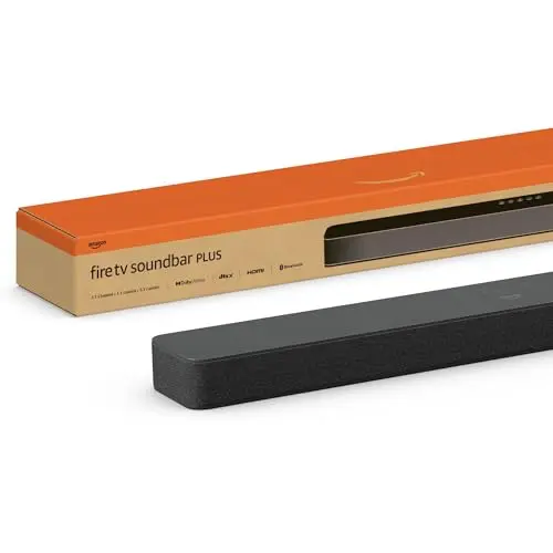 Amazon Fire TV Soundbar Plus with built-in subwoofer and Dolby Atmos