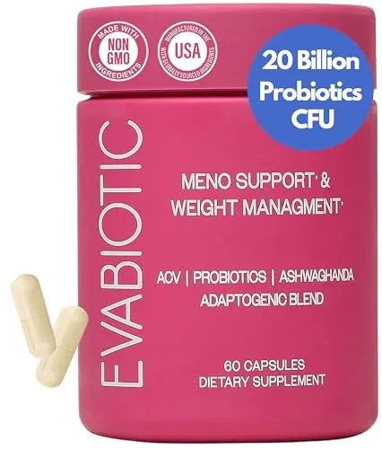 EVABIOTIC Complete Menopause Vitamins supplement bottle