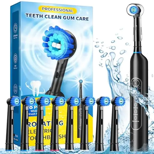 TEETHEORY rotating electric toothbrush with soft bristles for sensitive gums
