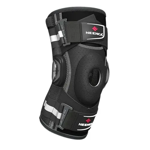 NEENCA professional knee brace with patented X-strap system and side stabilizers