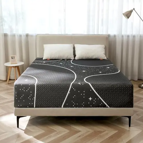 Sweetnight full size memory foam mattress with starry pattern cover