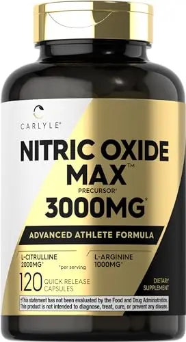 Carlyle Nitric Oxide Supplement capsules bottle