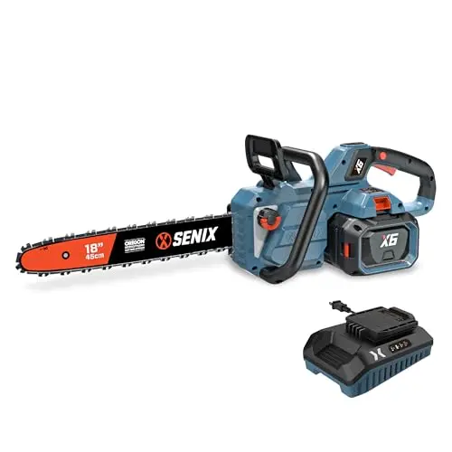 SENIX 18-inch cordless battery chainsaw with high chain speed