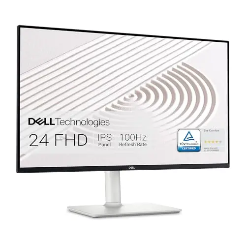 Dell 24-inch FHD monitor with integrated speakers and adjustable stand