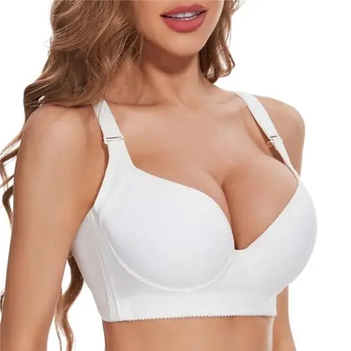 SOLODORO Women Push Up Bra in white
