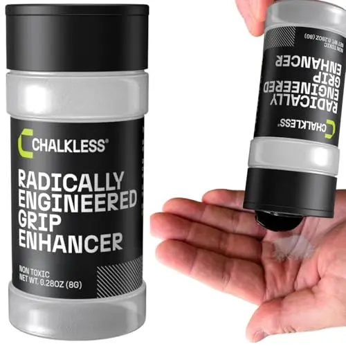 Chalkless Grip Enhancer bottle showing non-toxic formula for dry hands