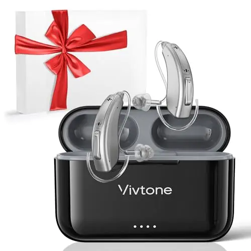 Vivtone rechargeable hearing aids with auto on/off feature