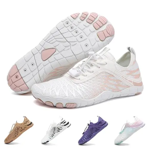 RUFONE women's barefoot hiking shoes with mesh upper