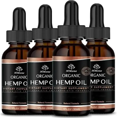 HMone Hemp Oil drops four-pack bottles