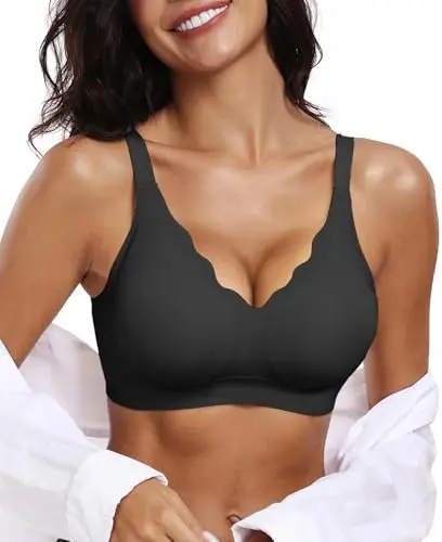 OEAK wireless push up bra with jelly band and seamless design