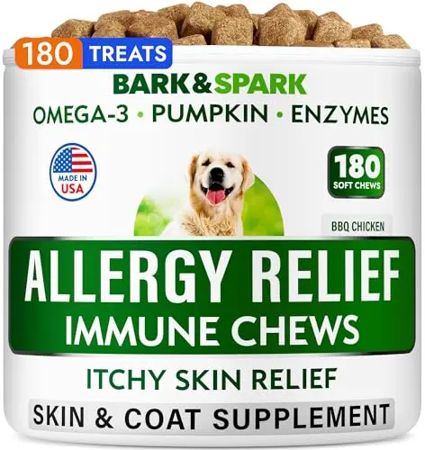 BARK&SPARK Dog Allergy Relief Chews for itchy skin and coat