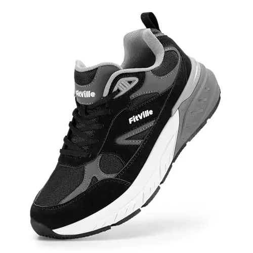 FitVille men's wide walking shoes with arch support