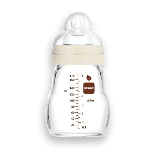 MAM Feel Good glass baby bottle with SkinSoft nipple