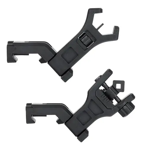 ohhunt 45 degree offset flip up front and rear iron sights